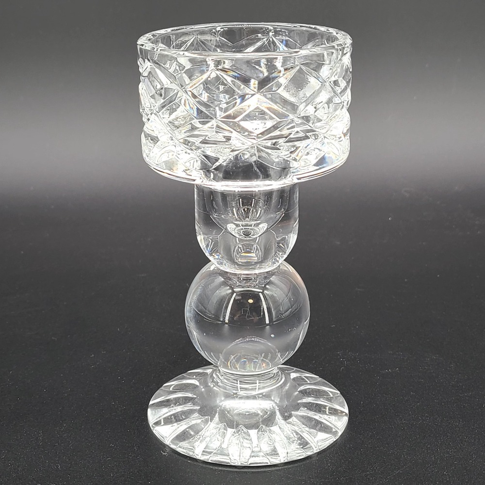Block Crystal Olympic Candle Holder Candlestick Base 6" Inches